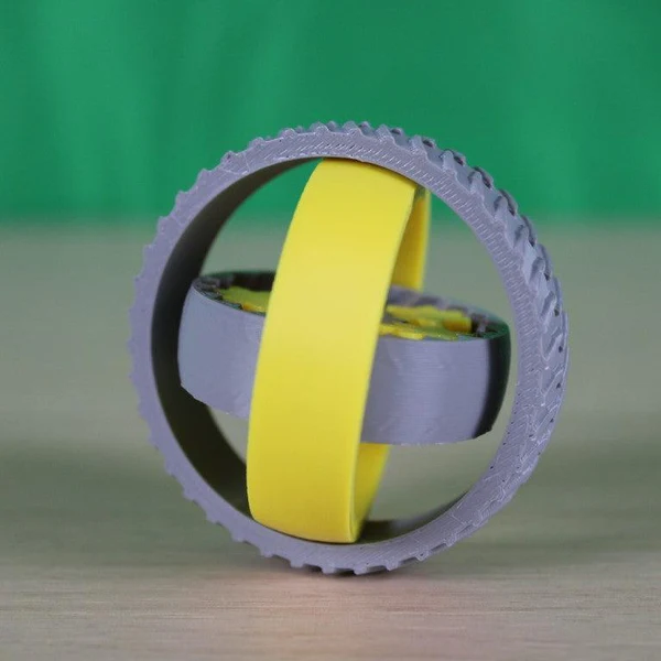 Textured Pocket Sized Gyroscopic Gear Fidget Toy