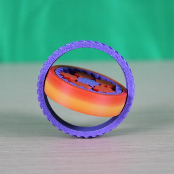 Textured Pocket Sized Gyroscopic Gear Fidget Toy