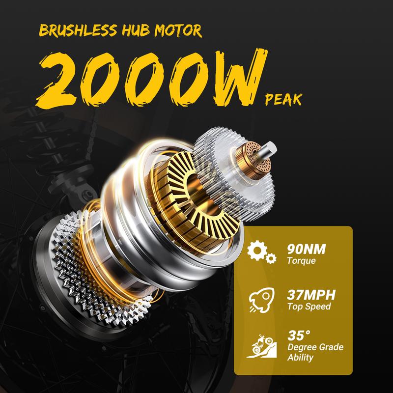 Luckeep M5 Max 2000W Peak Power Electric Bike forAdults