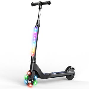 SISIGAD Electric Scooter for Kids Ages 6-12, LED Light-Up Deck, Kids Scooters with 3 Adjustment Levels Handlebar to 36 Inches High,5.3