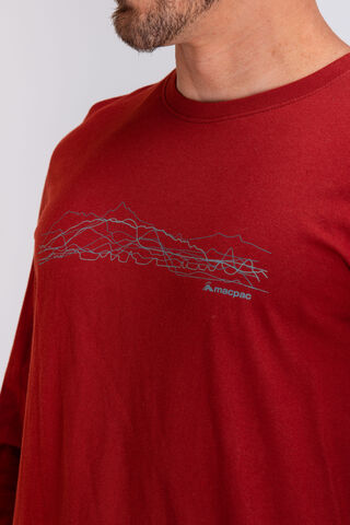 Macpac Men's Mountain Lines Long Sleeve T-Shirt