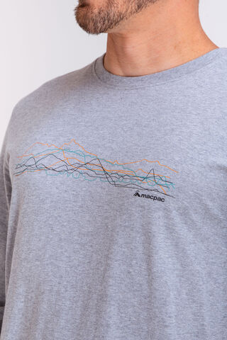 Macpac Men's Mountain Lines Long Sleeve T-Shirt