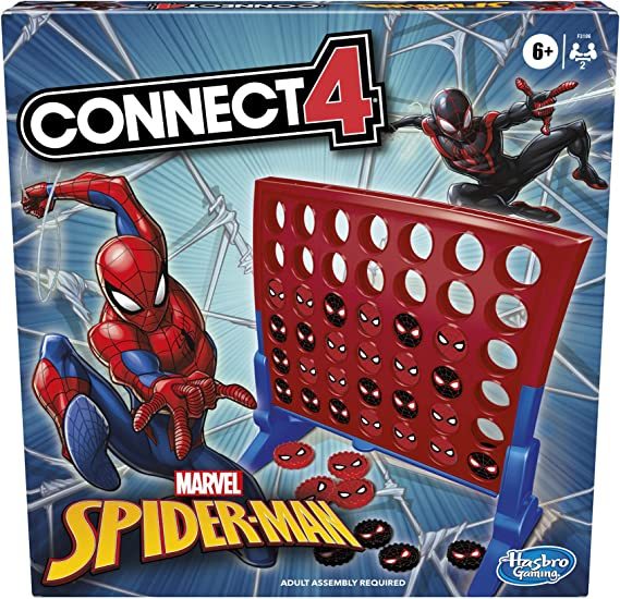 Connect 4 Game: Marvel Spider-Man Edition, Connect 4 Gameplay, Strategy Game  for 2 Players, Fun Board Game for Kids Ages 6 and Up - amazontoy
