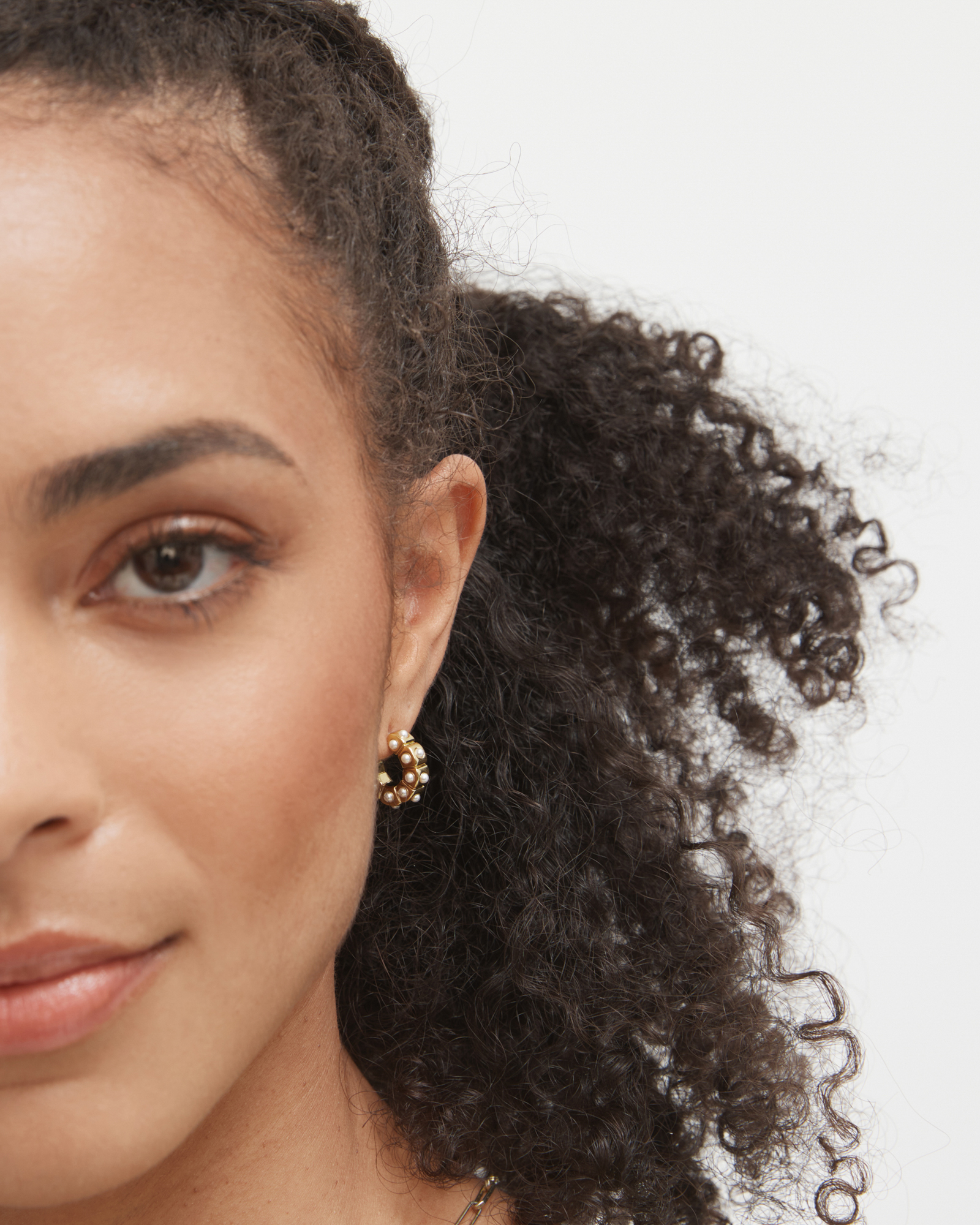 Mimco Splice Pearl Hoop EarRings