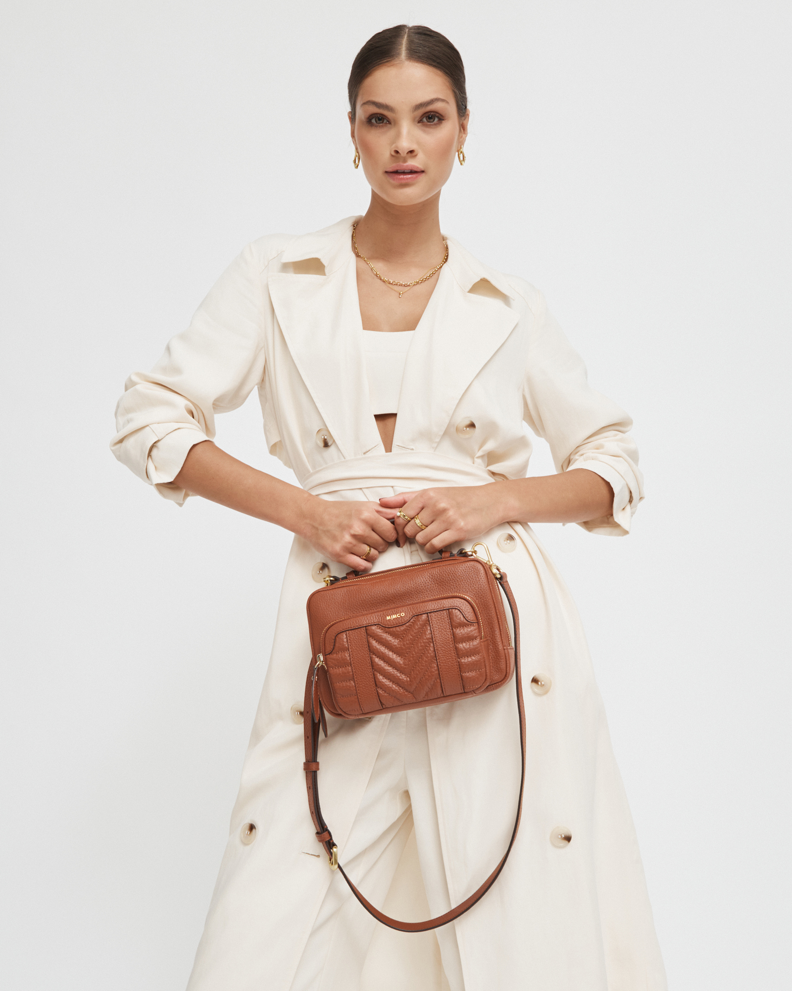 Mimco Envelop Satchel Cross Body Bag