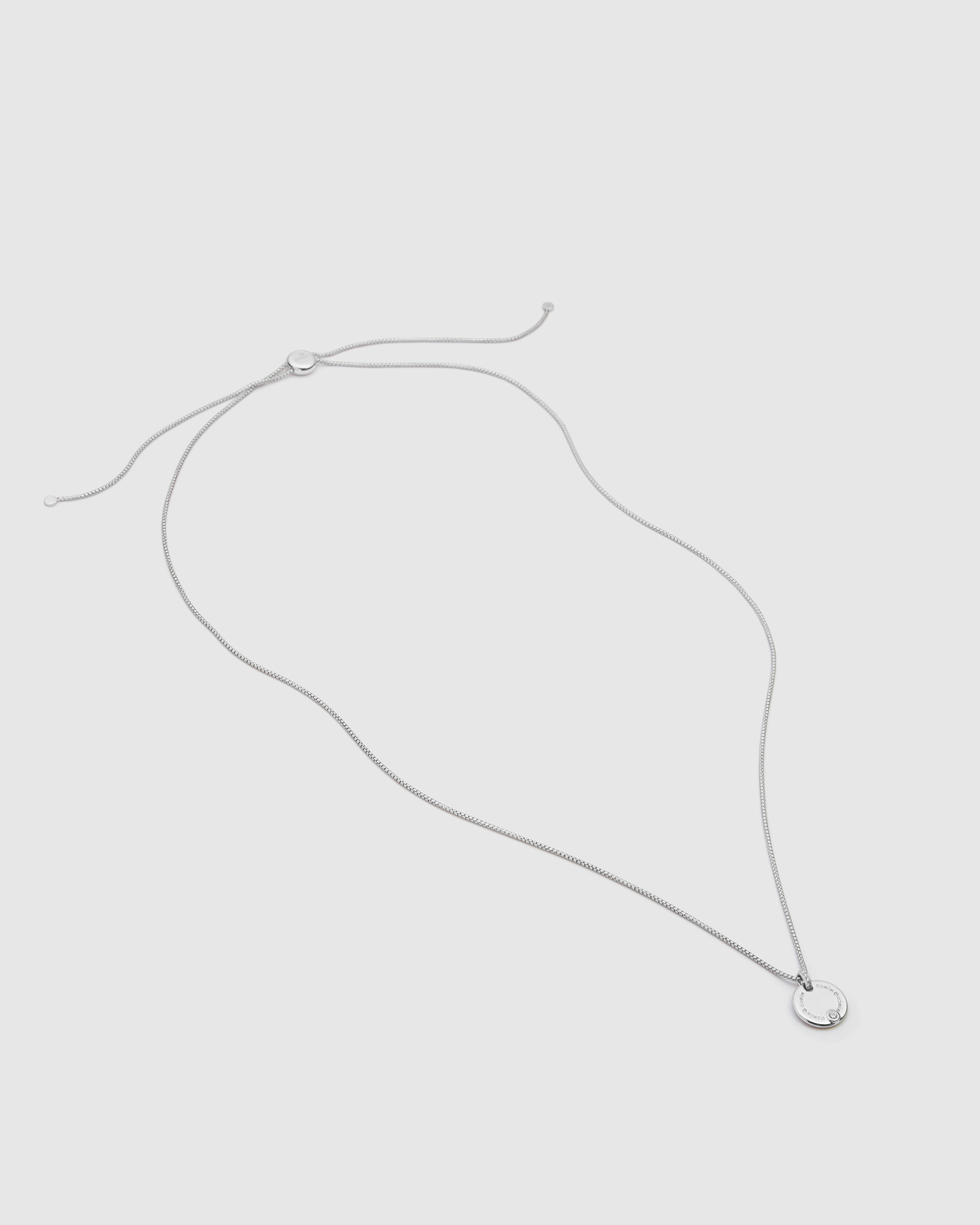 Mimco Rotate Sterling Silver Coin Necklace