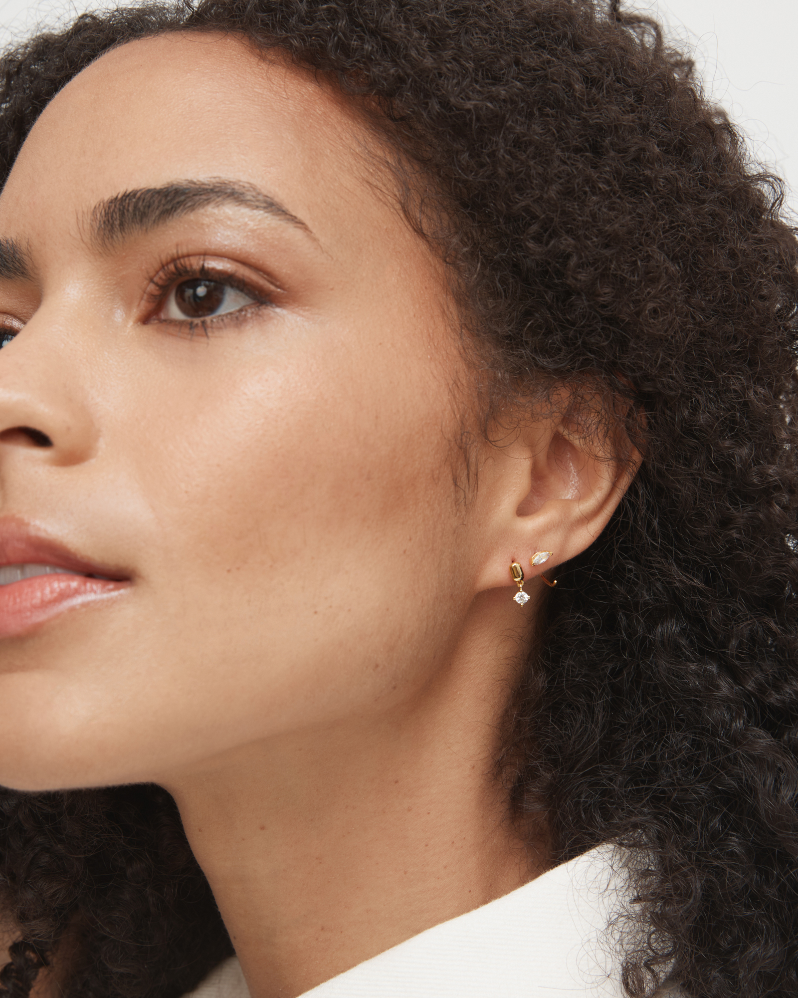 Mimco Shimmer Drop Sterling Silver Stud EarRings