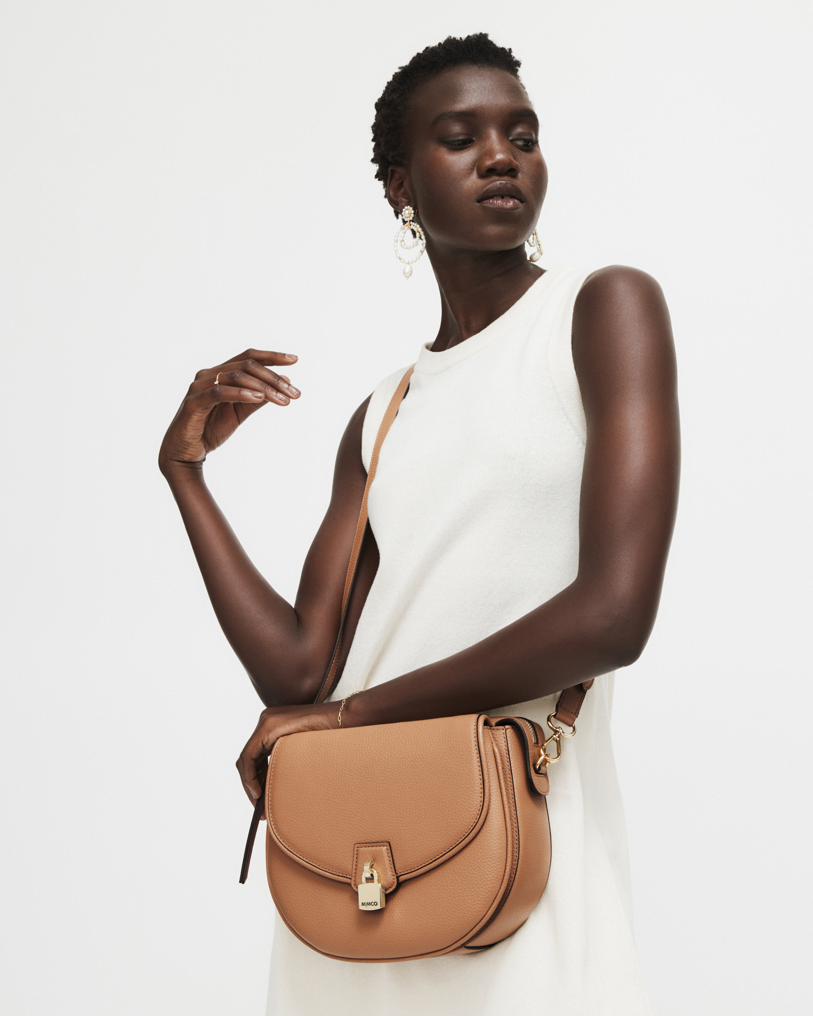 Mimco Lock-it Saddle Cross Body Bag