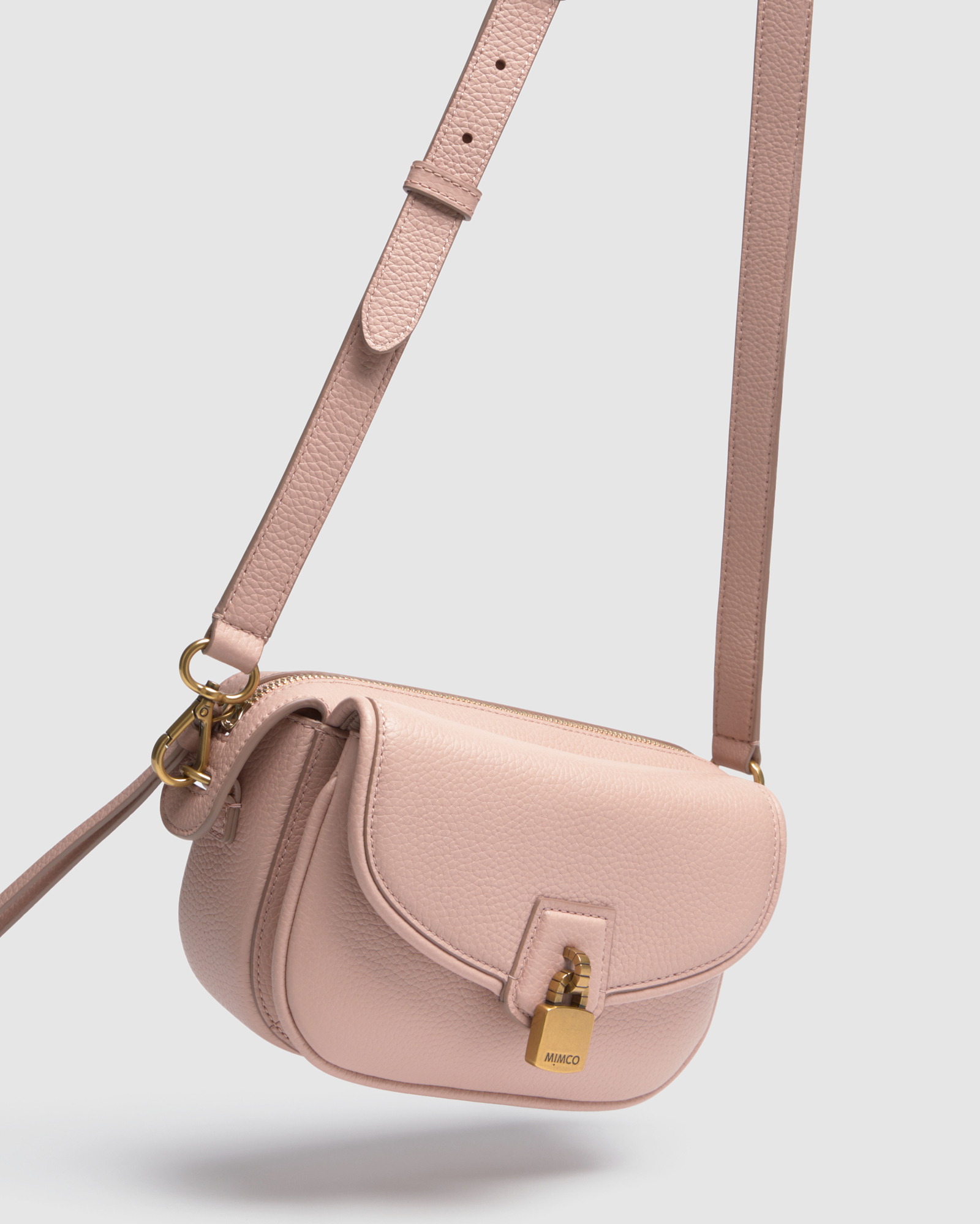Mimco Lock-it Mini Saddle Cross Body Bag