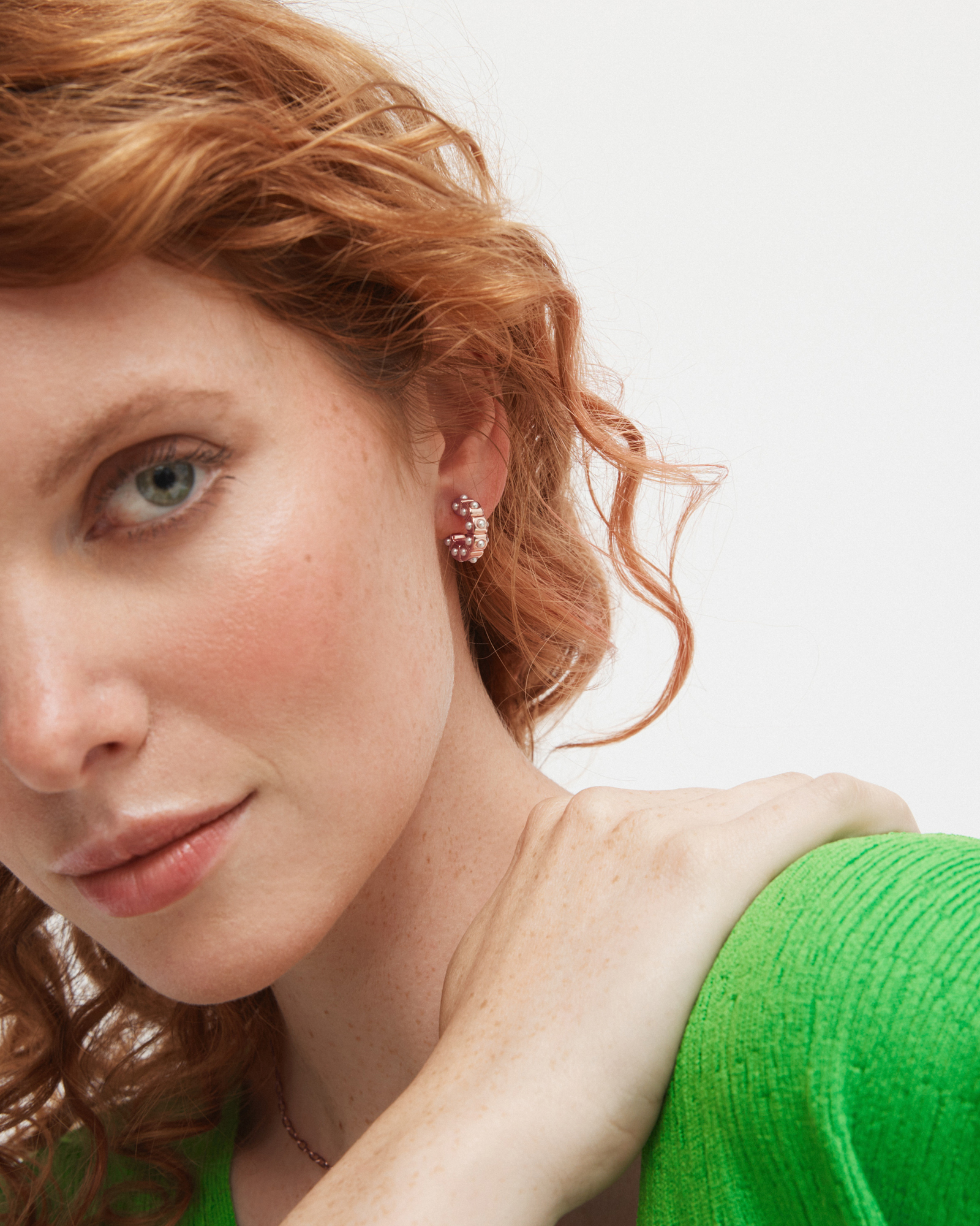 Mimco Splice Pearl Hoop EarRings