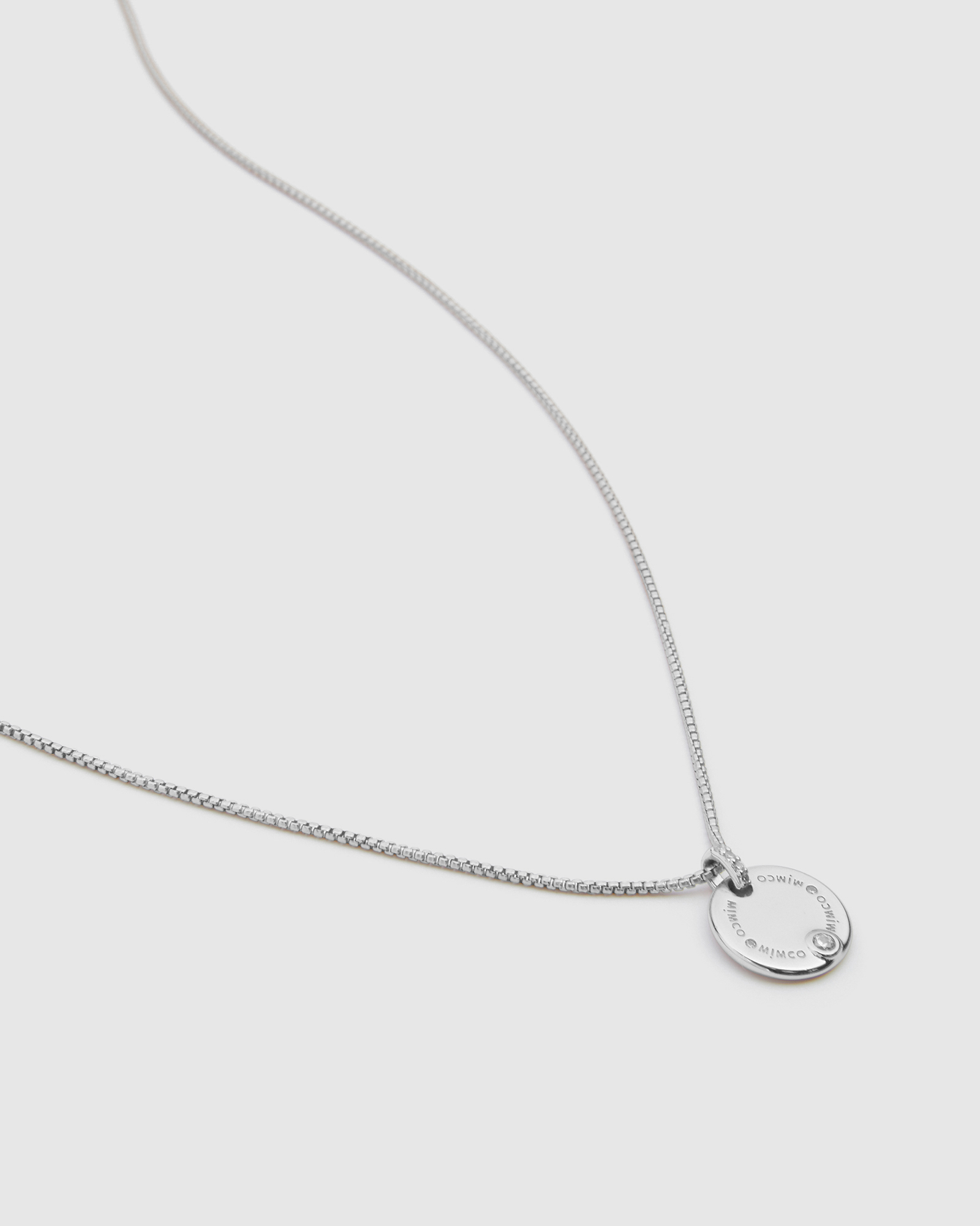 Mimco Rotate Sterling Silver Coin Necklace