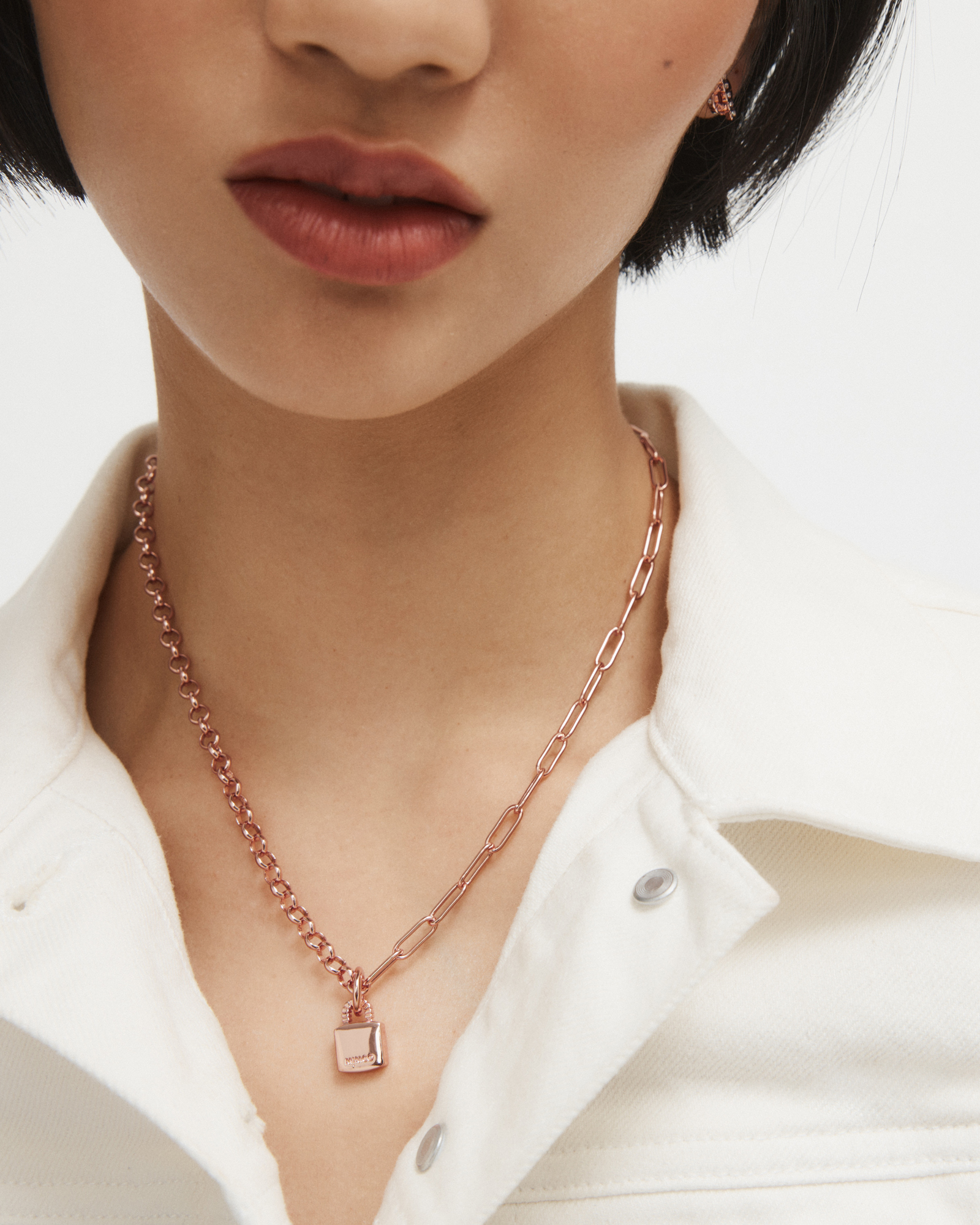 Mimco Lock-it Charm Necklace