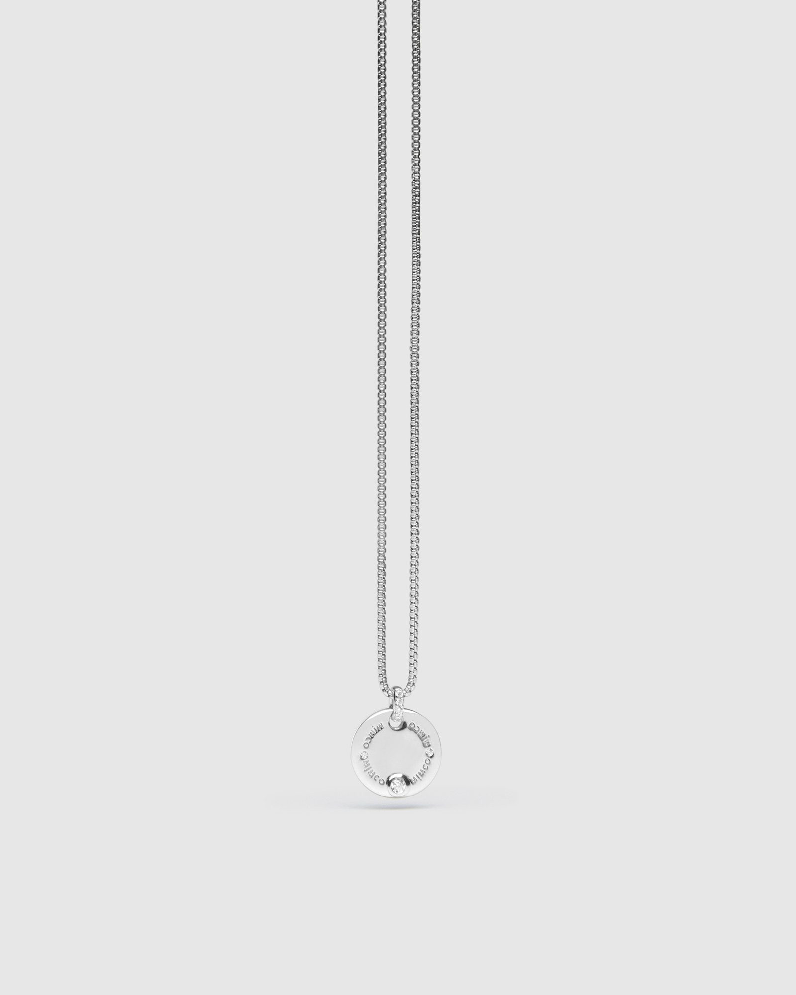 Mimco Rotate Sterling Silver Coin Necklace