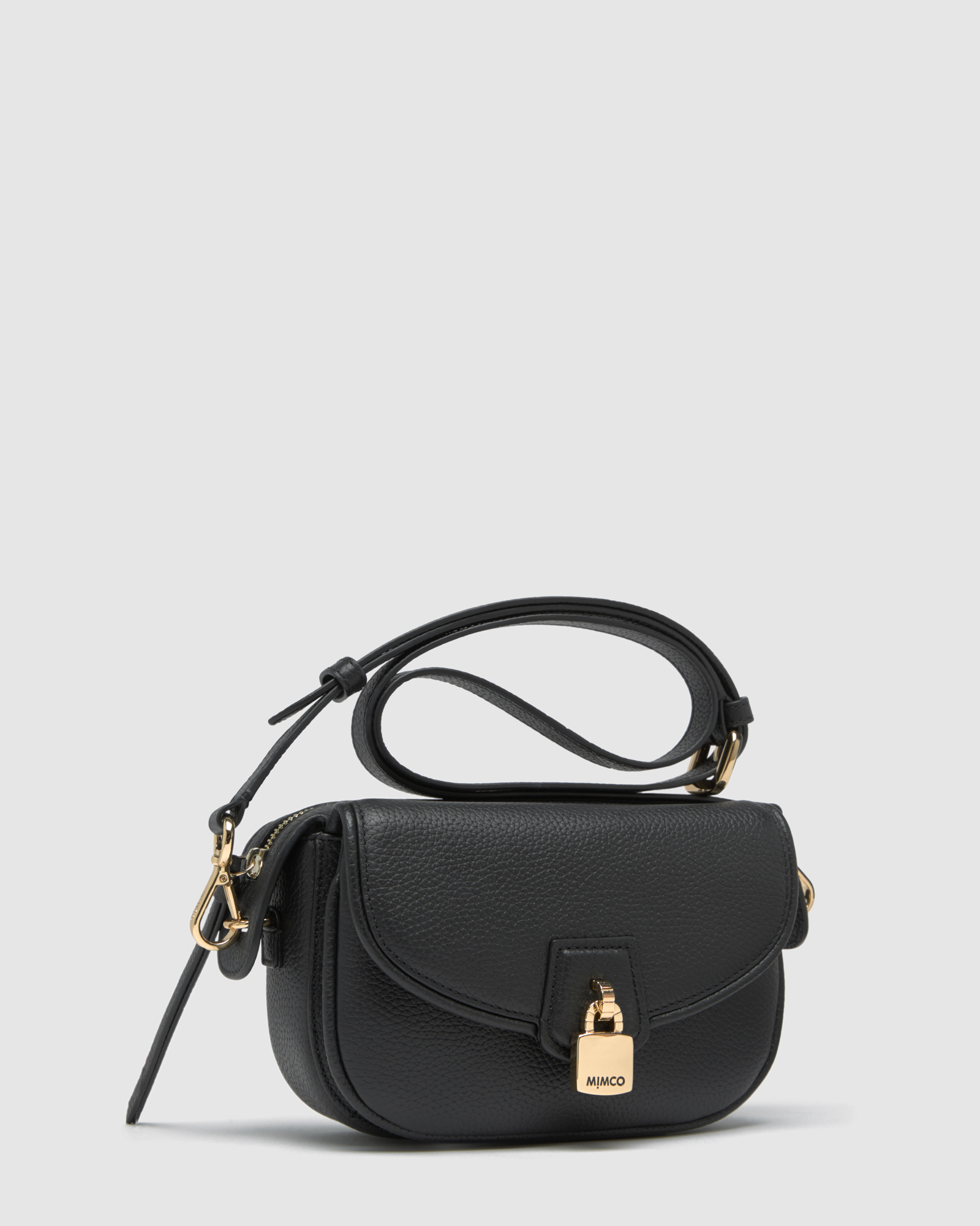 Mimco Lock-it Mini Saddle Cross Body Bag