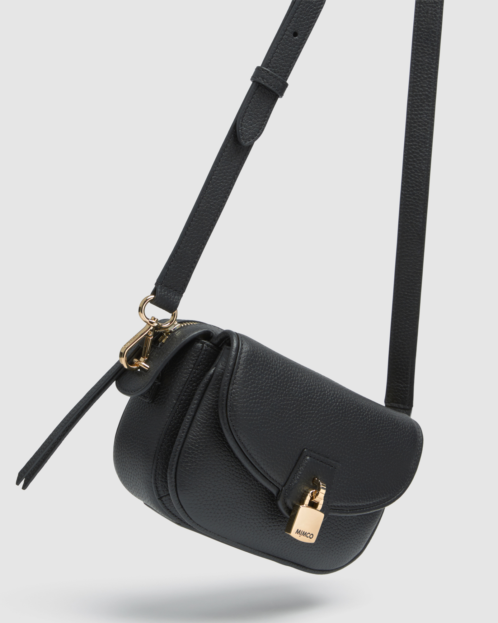 Mimco Lock-it Mini Saddle Cross Body Bag