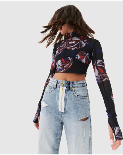 Ksubi X P.E Nation LS Crop Top
