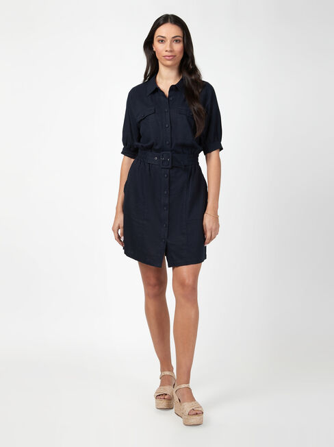 Flora Belted Shirt Dress
