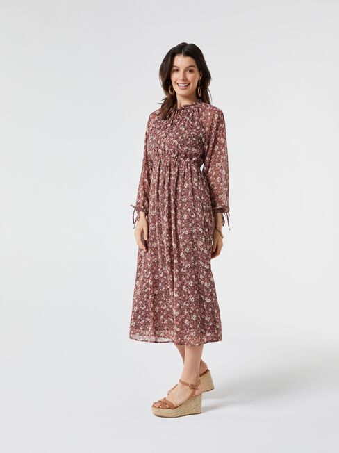 Bexley Tie Neck Maxi Dress