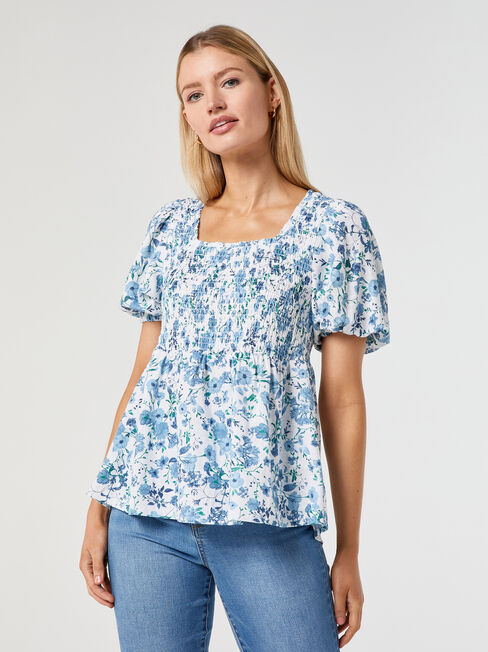 Iris Shirred Front Top