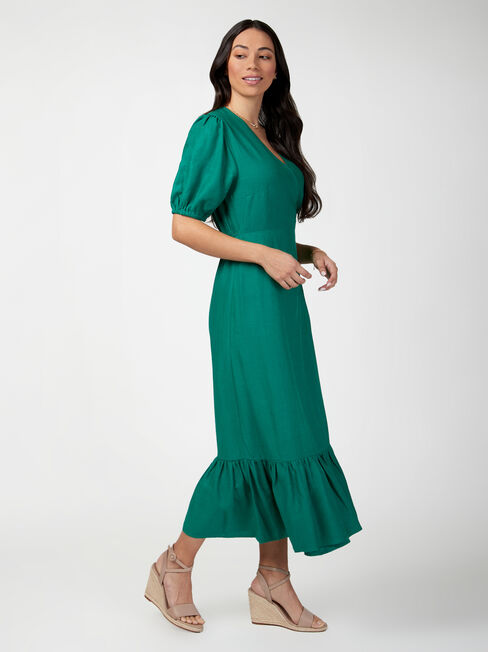 Lila Wrap Front Midi Dress