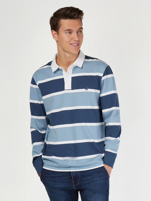 LS Dustin Stripe Rugby Polo
