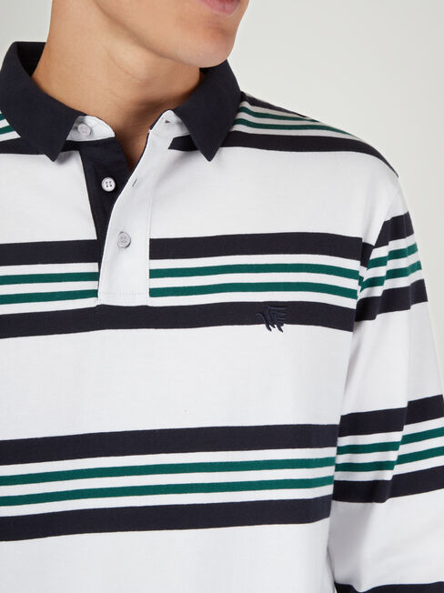 LS Travis Stripe Rugby Polo