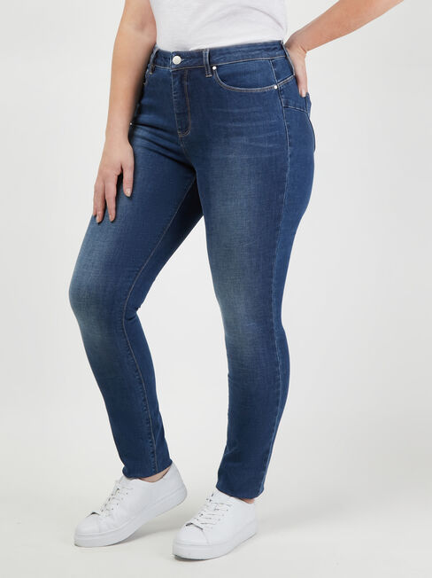 Curve Embracer Butt Lifter Skinny Jeans Mid Sapphire