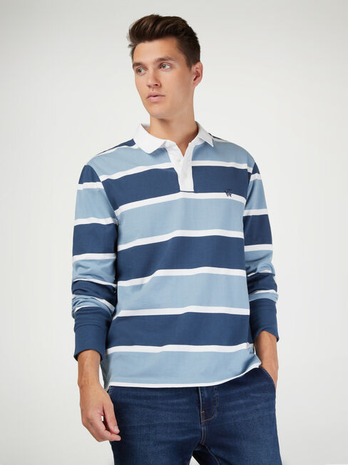 LS Dustin Stripe Rugby Polo