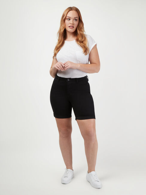 Sophia Curve Embracer Bermuda Short Black