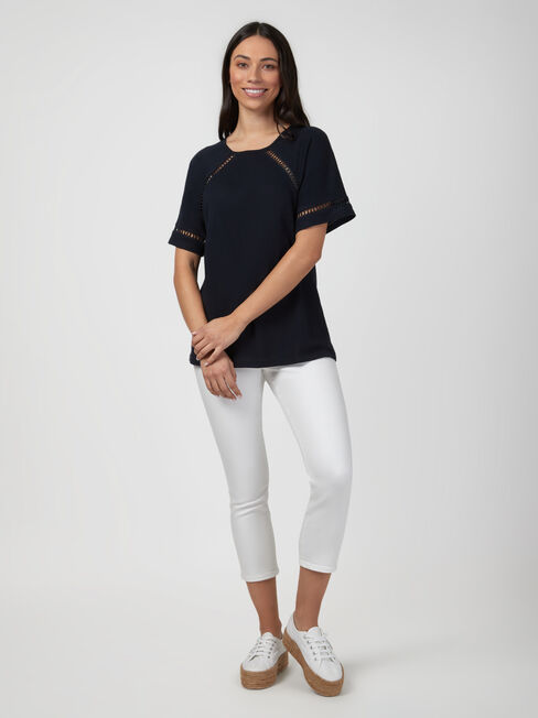 Sage Lace Insert Tee