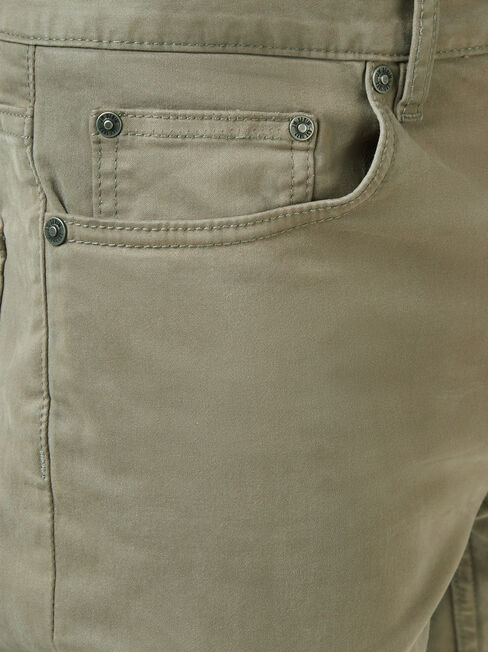 Slim Tapered Jeans Dark Olive