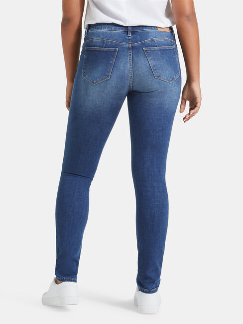 Butt Lifter Skinny Jeans Mid Sapphire