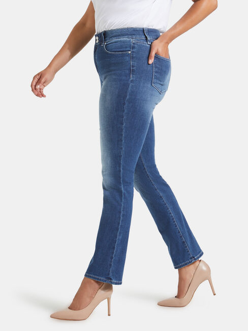 Tummy Trimmer Slim Straight Jeans Mid Sapphire