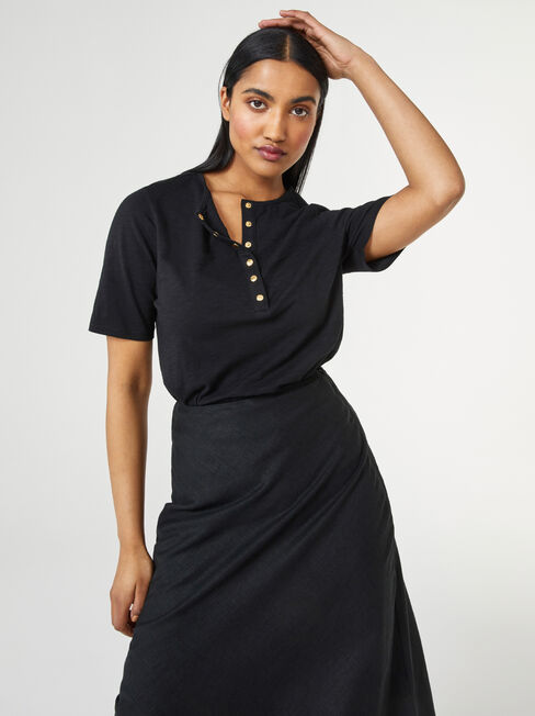 Soho Press Stud Jersey Top