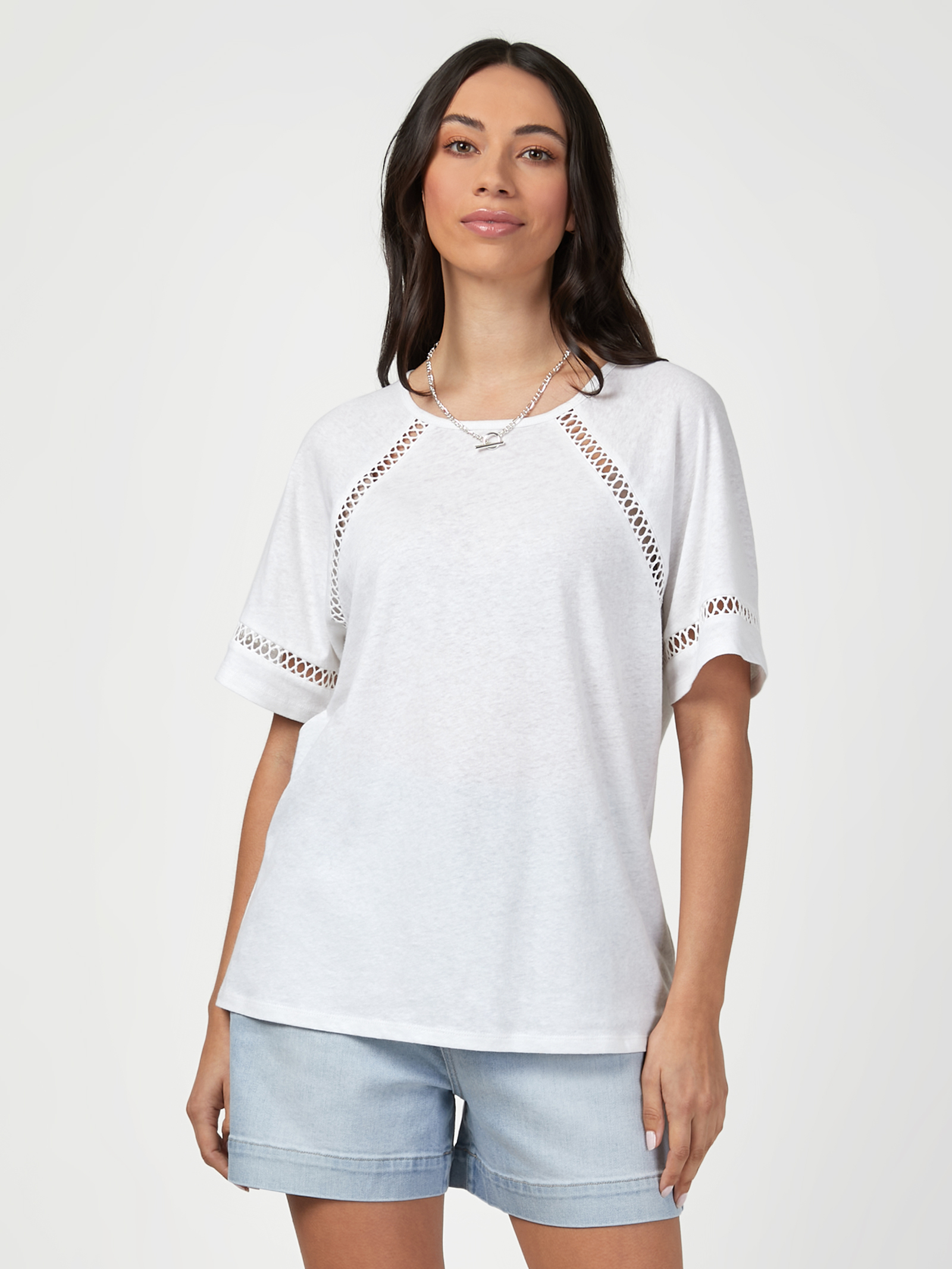 Sage Lace Insert Tee