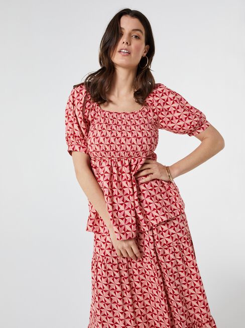 Chloe Shirred Bodice Top