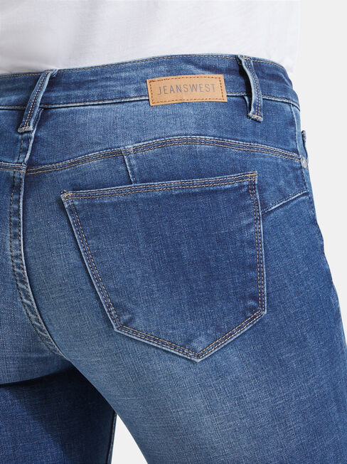 Butt Lifter Skinny Jeans Mid Sapphire