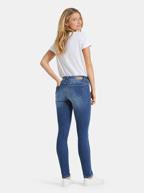 Butt Lifter Skinny Jeans Mid Sapphire
