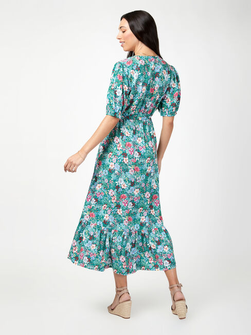 Lila Wrap Front Midi Dress