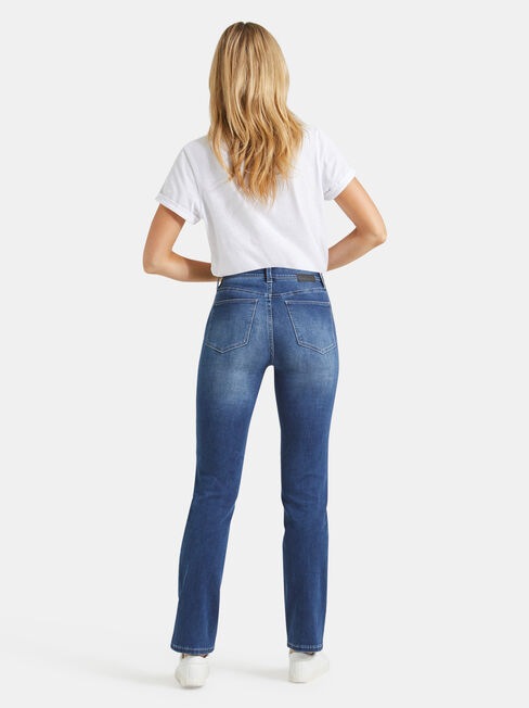 Tummy Trimmer Slim Straight Jeans Mid Sapphire