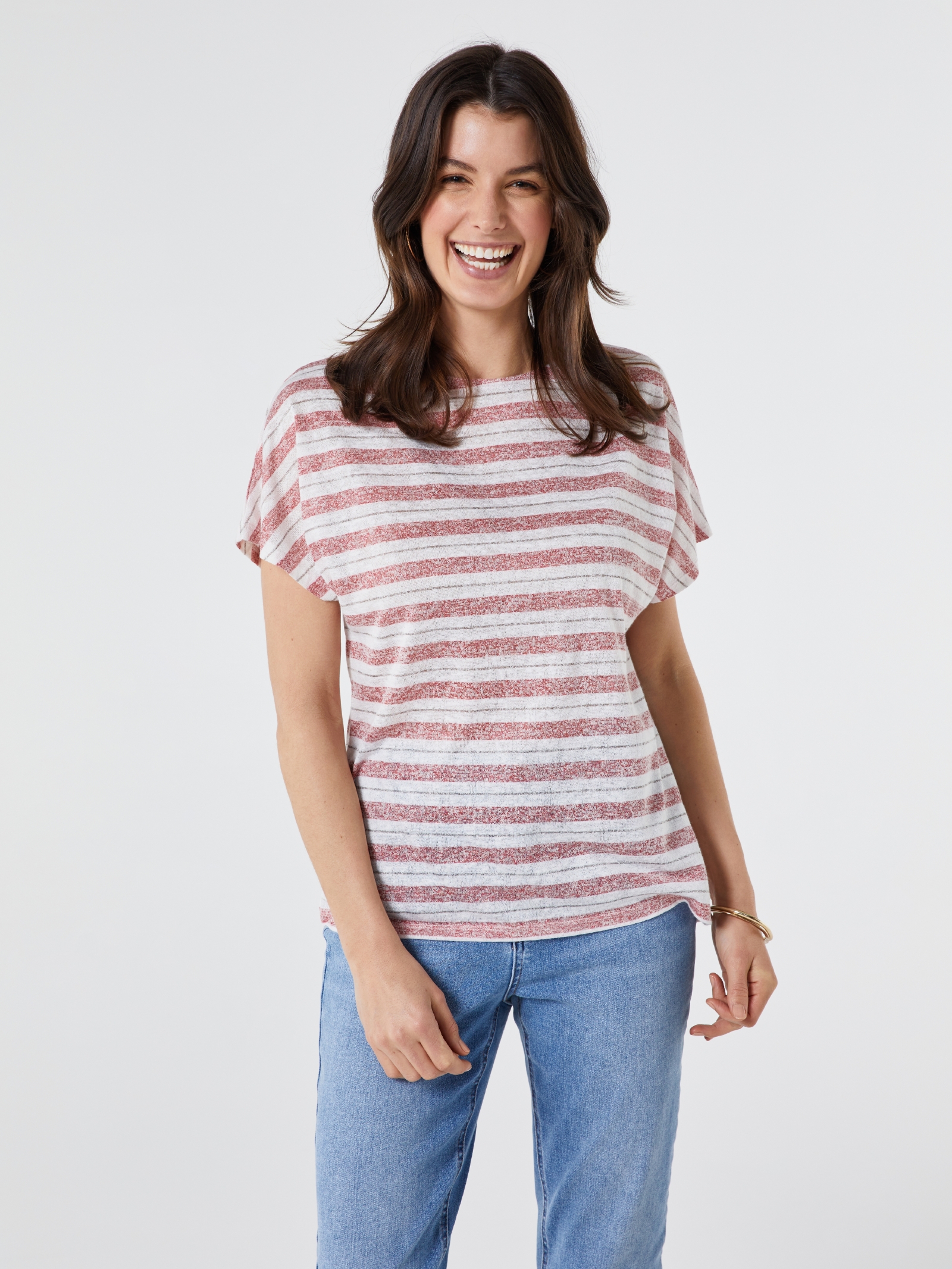 Kiera Textural Stripe Tee