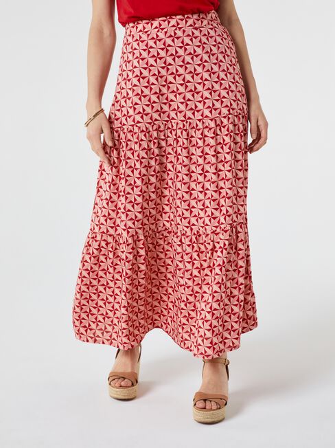 Birdie Tiered Maxi Skirt