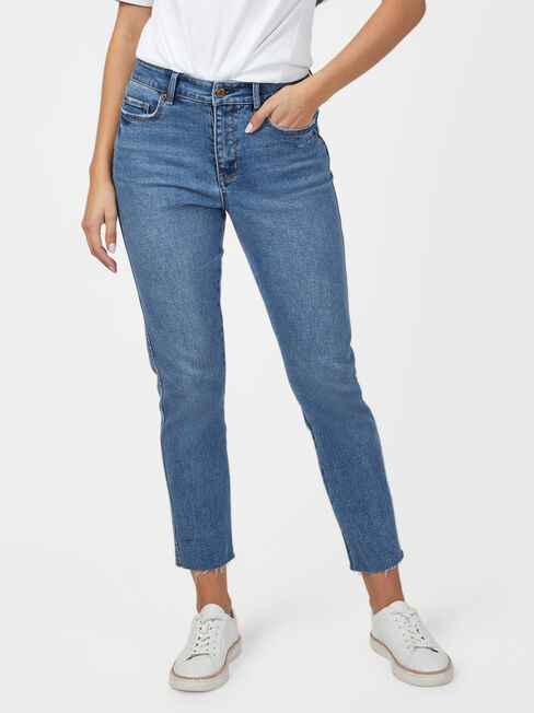 Izzy Mid Waisted Slim Crop Jeans