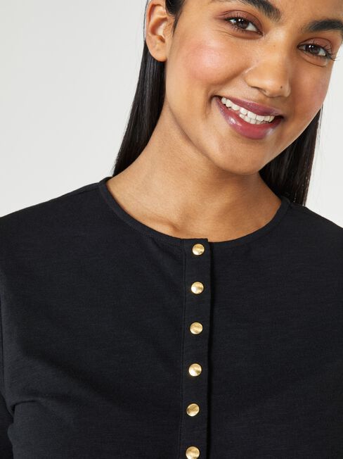 Soho Press Stud Jersey Top