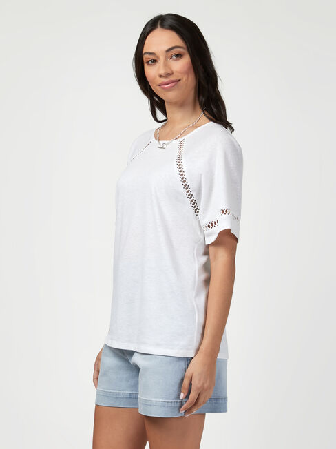 Sage Lace Insert Tee