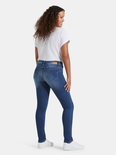 Butt Lifter Skinny Jeans Mid Sapphire