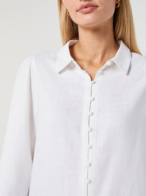 Laurel Linen Puff Slv Shirt