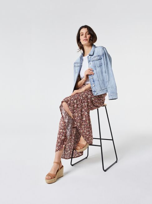 Birdie Tiered Maxi Skirt