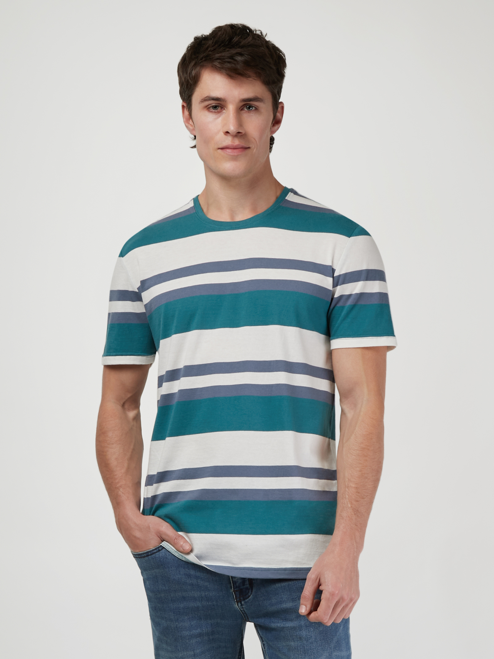 SS Paxton Stripe Crew Tee