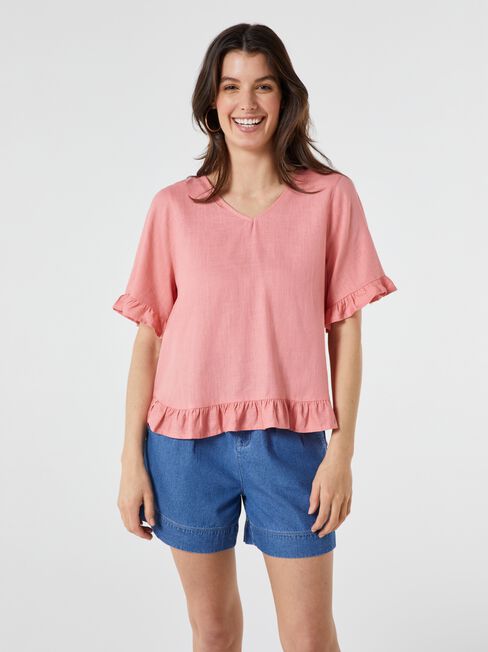 Ivy V-Neck Ruffle Top